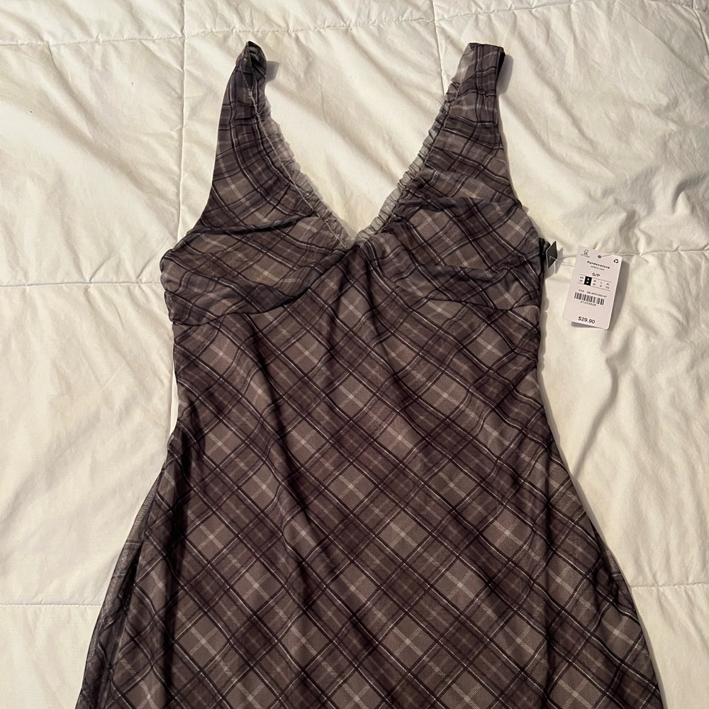 Ardene Gray Plaid Dress